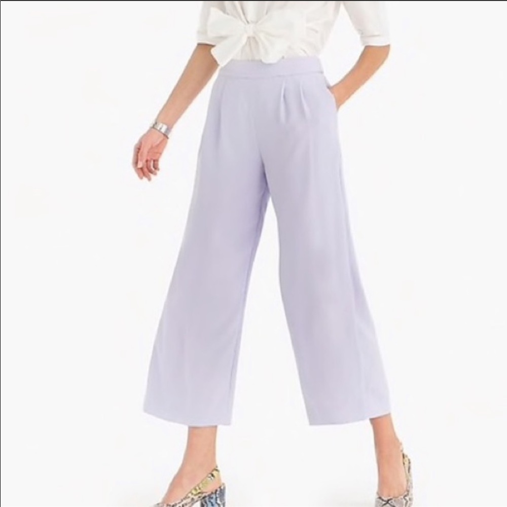 Jcrew 365 wide leg cropped crepe pant size 4